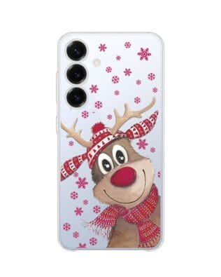 Etui do Samsung Galaxy S25 Plus przeźroczyste, silikonowe Flexi, Renifer