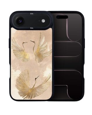 Etui do iPhone Air IBIZU DropGuard Matt z MagSafe, Boho, Złote żurawie