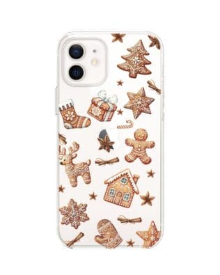 Etui do iPhone 12 Mini przeźroczyste, silikonowe Flexi, Magia pierniczków