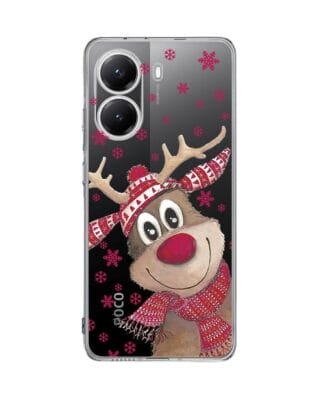 Etui do Xiaomi POCO X7 Pro przeźroczyste, silikonowe Flexi, Renifer