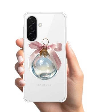 Etui do Samsung Galaxy A26 5G z MagSafe przeźroczyste, silikonowe Flexi, Przytulne święta, Kryształowa bombka