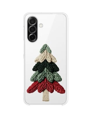 Etui do Samsung Galaxy A26 5G przeźroczyste, silikonowe Flexi, Przytulne święta, Dziana choinka