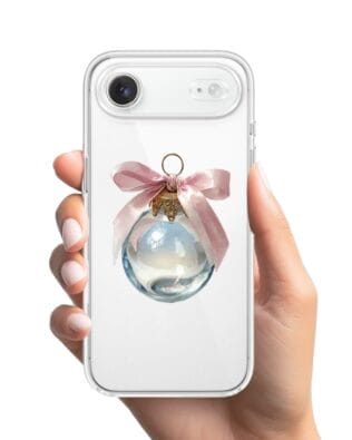 Etui do iPhone Air przeźroczyste, silikonowe Flexi, Przytulne święta, Kryształowa bombka