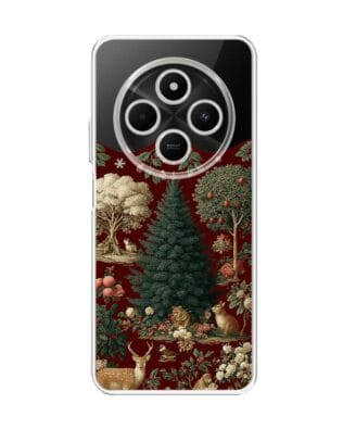 Etui do Xiaomi POCO C75 przeźroczyste, silikonowe Flexi, Zimowa magia, świąteczny las