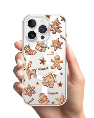 Etui do iPhone 16 Pro z MagSafe przeźroczyste, silikonowe Flexi, Magia pierniczków