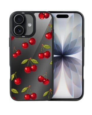 Etui do iPhone 17 IBIZU DropGuard Matt z MagSafe, Midnight, Wiśniowa noc