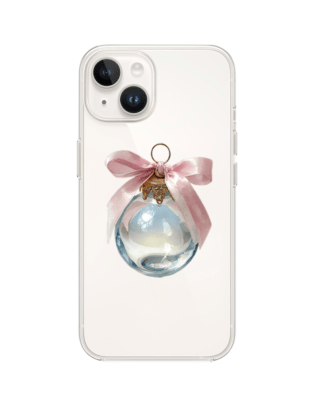 Etui do iPhone 13 Mini przeźroczyste, silikonowe Flexi, Przytulne święta, Kryształowa bombka