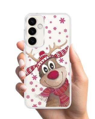 Etui do Samsung Galaxy S23 z MagSafe przeźroczyste, silikonowe Flexi, Renifer