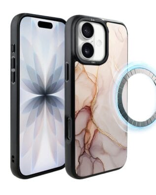 Etui do iPhone 17 IBIZU DropGuard Matt z MagSafe, Ethereal Essence, Różany alabaster