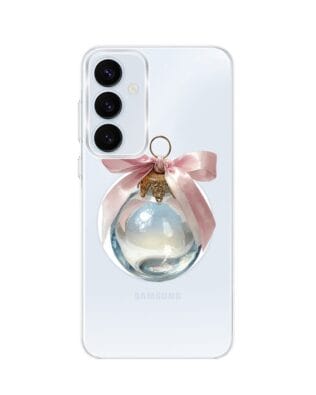 Etui do Samsung Galaxy A35 5G z MagSafe przeźroczyste, silikonowe Flexi, Przytulne święta, Kryształowa bombka