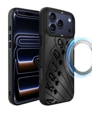 Etui do iPhone 17 Pro IBIZU DropGuard Matt z MagSafe, Midnight, Karty do gry