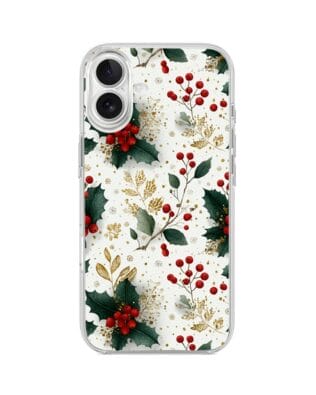 Etui do iPhone 17 przeźroczyste, silikonowe Flexi, Przytulne święta, Ozdoby świąteczne