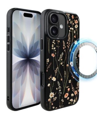 Etui do iPhone 17 IBIZU DropGuard Matt z MagSafe, Pastel Bloom, Północny ogród