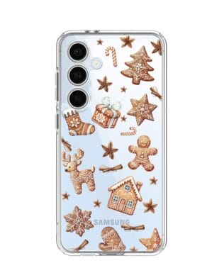 Etui do Samsung Galaxy S24 FE przeźroczyste, silikonowe Flexi, Magia pierniczków
