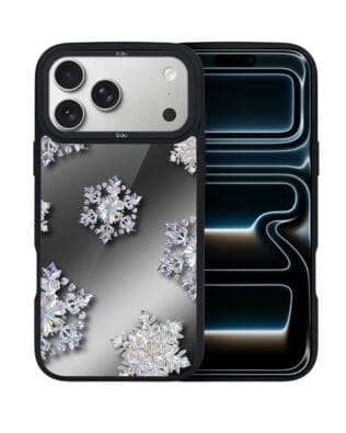 Etui do iPhone 17 Pro IBIZU DropGuard Matt z MagSafe, Zimowa magia, Królewskie płatki śniegu