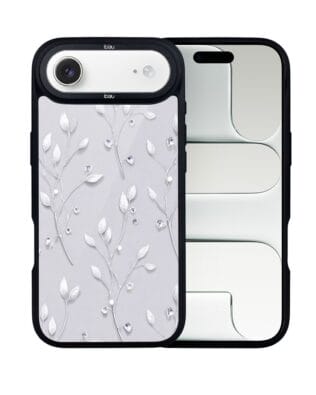 Etui do iPhone Air IBIZU DropGuard Matt z MagSafe, Zimowa magia, Lodowe kwiaty