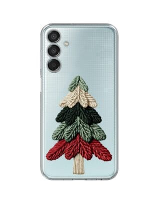 Etui do Samsung Galaxy M15 5G przeźroczyste, silikonowe Flexi, Przytulne święta, Dziana choinka