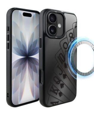 Etui do iPhone 17 IBIZU DropGuard Matt z MagSafe, Midnight, Karty do gry