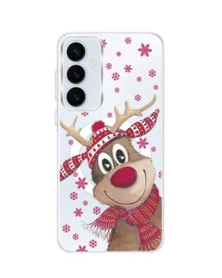 Etui do Samsung Galaxy A55 5G z MagSafe przeźroczyste, silikonowe Flexi, Renifer