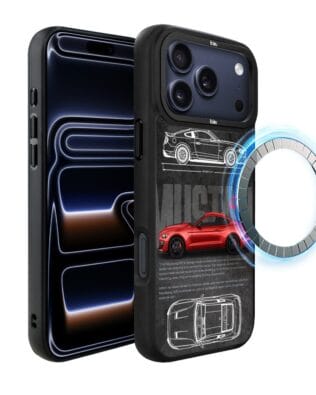 Etui do iPhone 17 Pro IBIZU DropGuard Matt z MagSafe, TechDrive, GT V8 “Coyote”