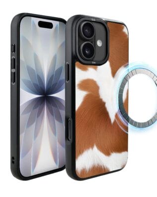Etui do iPhone 17 IBIZU DropGuard Matt z MagSafe, Zew Natury, Alpejska krowa