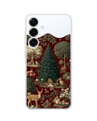 Etui do Samsung Galaxy S25 Plus przeźroczyste, silikonowe Flexi, Zimowa magia, świąteczny las