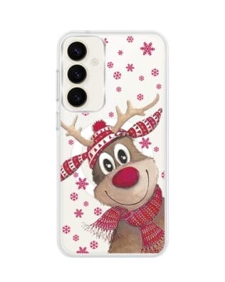 Etui do Samsung Galaxy S23 Plus z MagSafe przeźroczyste, silikonowe Flexi, Renifer