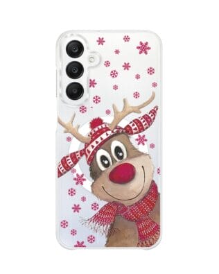 Etui do Samsung Galaxy A25 5G z MagSafe przeźroczyste, silikonowe Flexi, Renifer