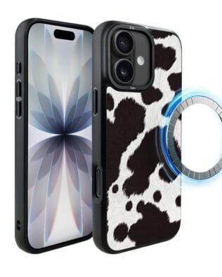 Etui do iPhone 17 IBIZU DropGuard Matt z MagSafe, Zew Natury, Polska krowa