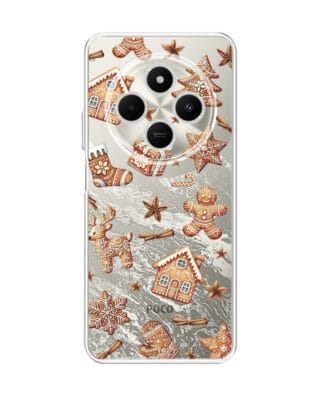 Etui do Xiaomi POCO C75 przeźroczyste, silikonowe Flexi, Magia pierniczków