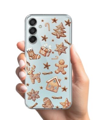 Etui do Samsung Galaxy M15 5G przeźroczyste, silikonowe Flexi, Magia pierniczków