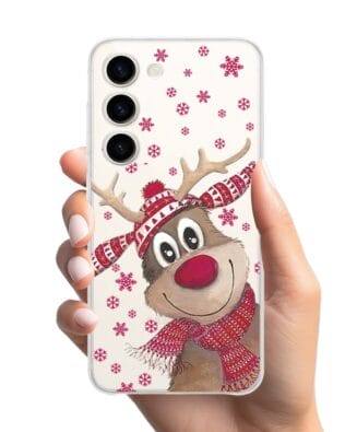 Etui do Samsung Galaxy S23 Plus przeźroczyste, silikonowe Flexi, Renifer