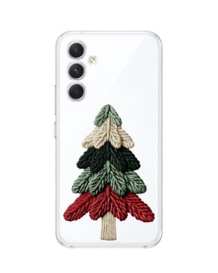 Etui do Samsung Galaxy A54 5G przeźroczyste, silikonowe Flexi, Przytulne święta, Dziana choinka