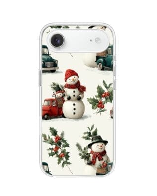 Etui do iPhone Air z MagSafe przeźroczyste, silikonowe Flexi, Przytulne święta, Zimowe miasteczko