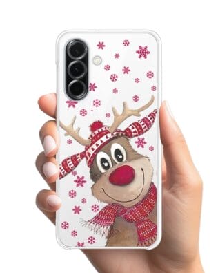 Etui do Samsung Galaxy A26 5G przeźroczyste, silikonowe Flexi, Renifer