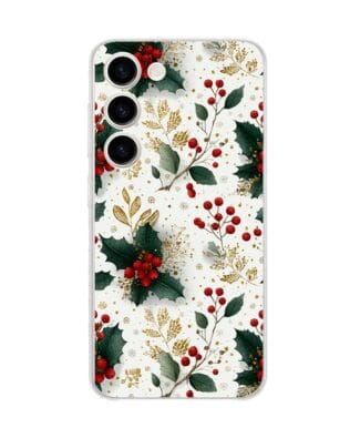 Etui do Samsung Galaxy S23 Plus przeźroczyste, silikonowe Flexi, Przytulne święta, Ozdoby świąteczne