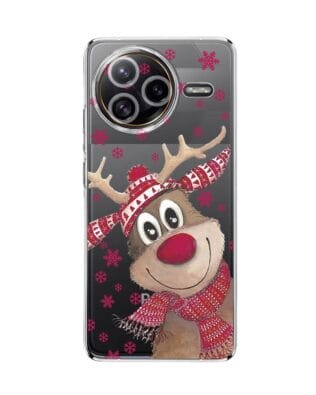 Etui do Xiaomi POCO F7 Ultra przeźroczyste, silikonowe Flexi, Renifer