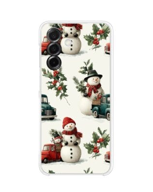 Etui do Samsung Galaxy A26 5G przeźroczyste, silikonowe Flexi, Przytulne święta, Zimowe miasteczko