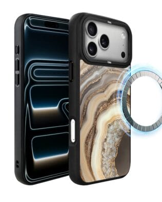 Etui do iPhone 17 Pro Max IBIZU DropGuard Matt z MagSafe, Ethereal Essence, Miodowy Agat