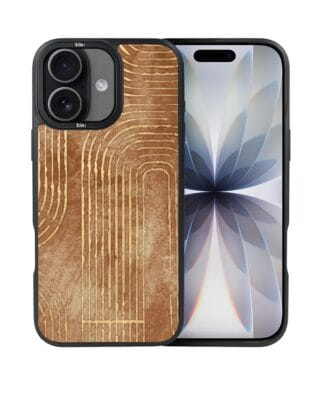 Etui do iPhone 17 IBIZU DropGuard Matt z MagSafe, Boho, Piaskowy labirynt