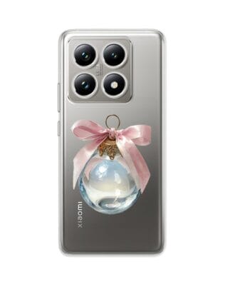 Etui do Xiaomi 14T przeźroczyste, silikonowe Flexi, Przytulne święta, Kryształowa bombka