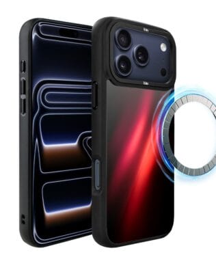 Etui do iPhone 17 Pro Max IBIZU DropGuard Matt z MagSafe, Twilight Dreams, Czerwona Nebula