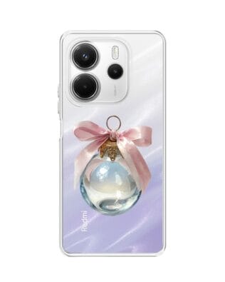 Etui do Xiaomi Redmi Note 14 4G przeźroczyste, silikonowe Flexi, Przytulne święta, Kryształowa bombka