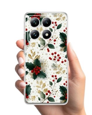 Etui do Xiaomi 14T przeźroczyste, silikonowe Flexi, Przytulne święta, Ozdoby świąteczne