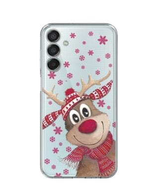 Etui do Samsung Galaxy M15 5G przeźroczyste, silikonowe Flexi, Renifer