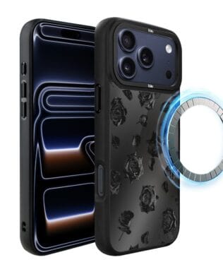 Etui do iPhone 17 Pro Max IBIZU DropGuard Matt z MagSafe, Midnight, Sen róż