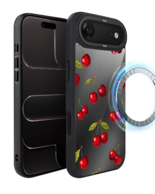 Etui do iPhone Air IBIZU DropGuard Matt z MagSafe, Midnight, Wiśniowa noc