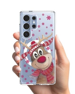 Etui do Samsung Galaxy S25 Ultra z MagSafe przeźroczyste, silikonowe Flexi, Renifer