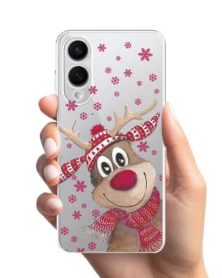 Etui do Samsung Galaxy S25 Edge przeźroczyste, silikonowe Flexi, Renifer