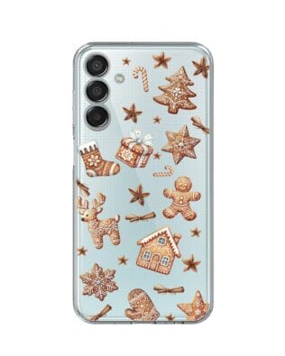 Etui do Samsung Galaxy M15 5G przeźroczyste, silikonowe Flexi, Magia pierniczków